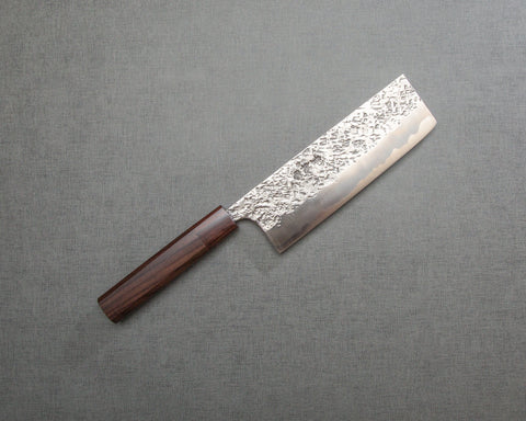 Kisuke ATS-34 Warikomi Tsuchime 165mm Nakiri with Rosewood Handle