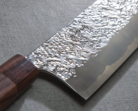 Kisuke ATS-34 Warikomi Tsuchime 165mm Nakiri with Rosewood Handle