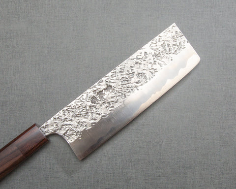 Kisuke ATS-34 Warikomi Tsuchime 165mm Nakiri with Rosewood Handle