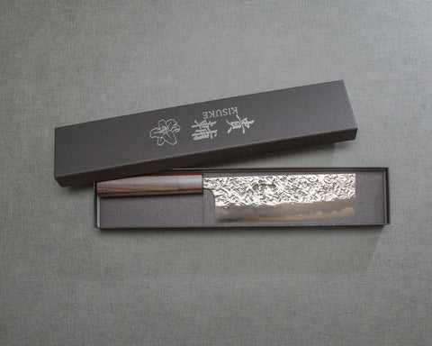 Kisuke ATS-34 Warikomi Tsuchime 165mm Nakiri with Rosewood Handle