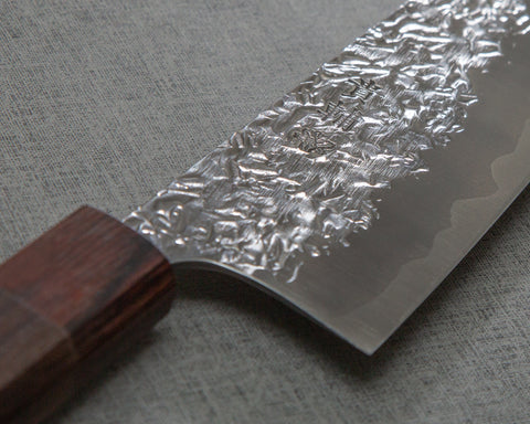 Kisuke ATS-34 Warikomi Tsuchime 165mm Santoku with Rosewood Handle