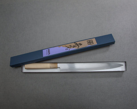 Mizuno Tanrenjo / Minamoto Akitada "Hontanren" Aogami #2 Sujihiki 300mm