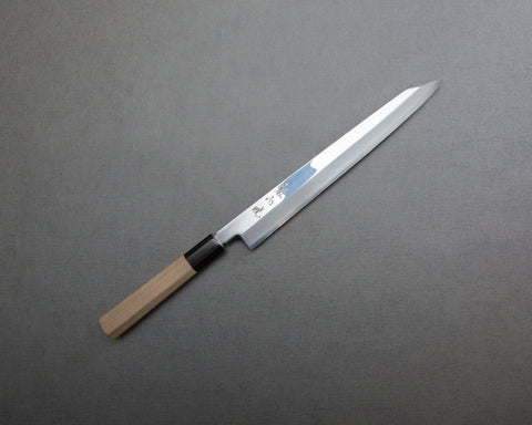 Kaishin "Akatsuki" Aogami #2 Mirror Kiritsuke Yanagiba with Saya