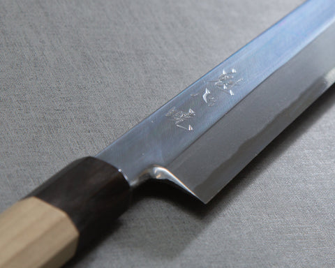 Kaishin "Akatsuki" Aogami #2 Mirror Kiritsuke Yanagiba with Saya