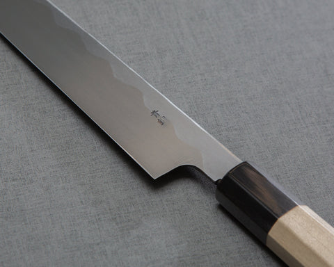 Kaishin "Akatsuki" Aogami #2 Mirror Kiritsuke Yanagiba with Saya