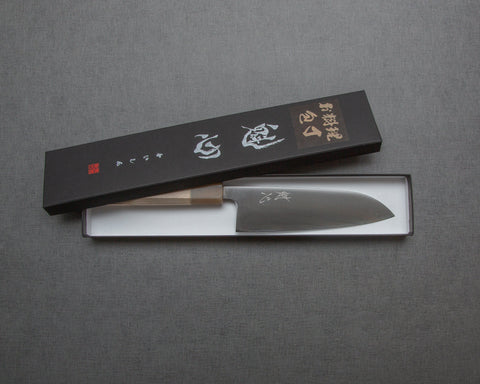Kaishin "Thin Series" Ginsan (Silver #3) 165mm Santoku