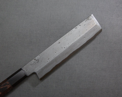 Nigara "Anmon" Aogami #2 Kurosome Damascus 165mm Usuba
