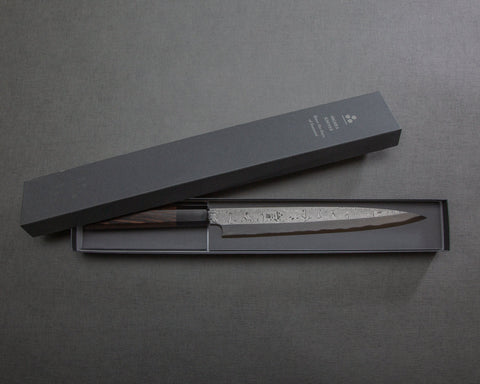 Nigara "Anmon" Aogami #2 Kurosome Damascus 240mm Yanagiba