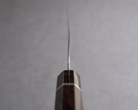 Nigara "Anmon" SRS-13 Blasting Damascus 240mm Gyuto with Premium Ebony Double-Ginmaki Handle