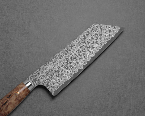 Nigara "Anmon" R2/SG2 49 Layers Kurosome Damascus Kiritsuke Nakiri with Maplewood Handle