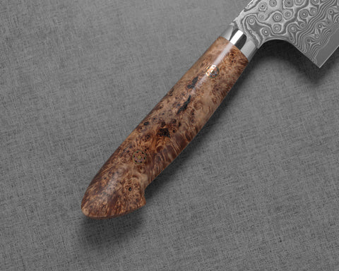 Nigara "Anmon" R2/SG2 49 Layers Kurosome Damascus Kiritsuke Nakiri with Maplewood Handle