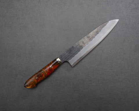 Nigara R2/SG2 Tsuchime Kurouchi 210mm Gyuto with Polished Lava Acrylic Handle