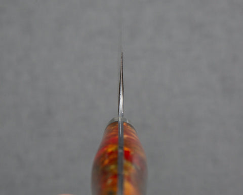 Nigara R2/SG2 Tsuchime Kurouchi 210mm Gyuto with Polished Lava Acrylic Handle