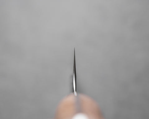 Nigara R2/SG2 Tsuchime Kurouchi 210mm Gyuto with Stabilized Wood / Polished Wine Acrylic Handle