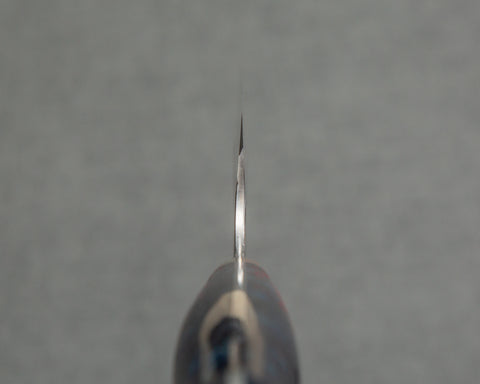 Nigara R2/SG2 Tsuchime Kurouchi 210mm Gyuto with Polished Twilight Blue Acrylic Handle