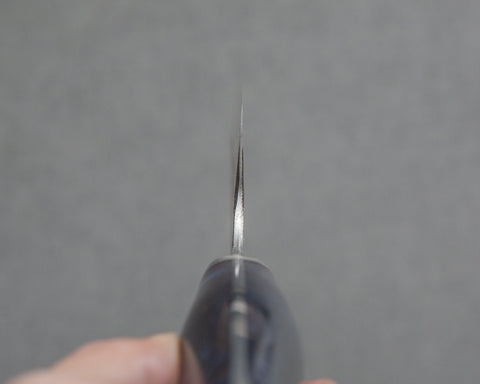Nigara R2/SG2 Tsuchime Kurouchi 240mm Gyuto 搭配拋光靛藍壓克力手柄