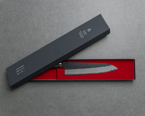 Nigara R2/SG2 Tsuchime Kurouchi 240mm Gyuto with Polished Mysterious Forest Acrylic Handle