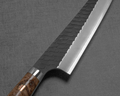 Nigara R2/SG2 Kurouchi Tsuchime 135mm Honesuki with Maplewood Handle