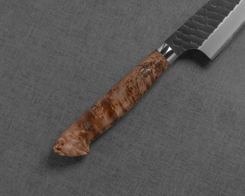 Nigara R2/SG2 Kurouchi Tsuchime 135mm Honesuki with Maplewood Handle