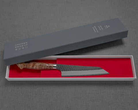 Nigara R2/SG2 Kurouchi Tsuchime 135mm Honesuki with Maplewood Handle