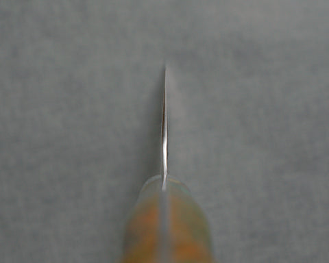 Nigara R2/SG2 Tsuchime Kurouchi 165mm Kiritsuke Nakiri with Polished Green Jungle Acrylic Handle