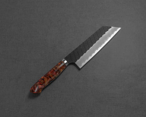 Nigara R2/SG2 Tsuchime Kurouchi 165mm Kiritsuke Nakiri with Polished Lava Acrylic Handle