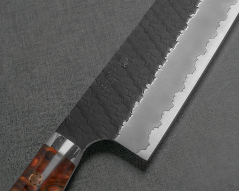 Nigara R2/SG2 Tsuchime Kurouchi 165mm Kiritsuke Nakiri with Polished Lava Acrylic Handle