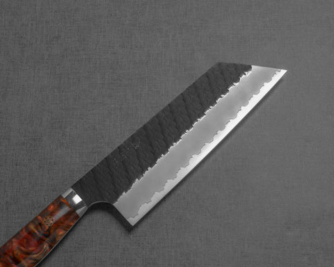 Nigara R2/SG2 Tsuchime Kurouchi 165mm Kiritsuke Nakiri with Polished Lava Acrylic Handle