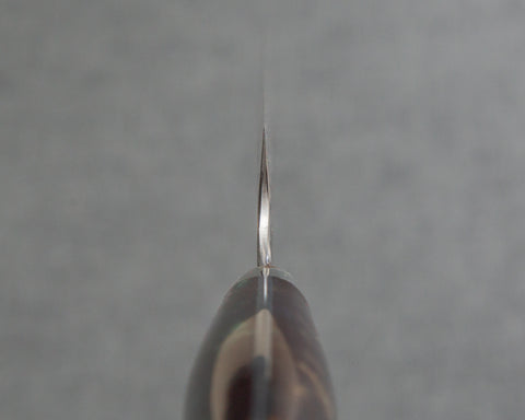 Nigara R2/SG2 Tsuchime Kurouchi 135mm Kiritsuke Petty with Polished Bronzite Acrylic Handle