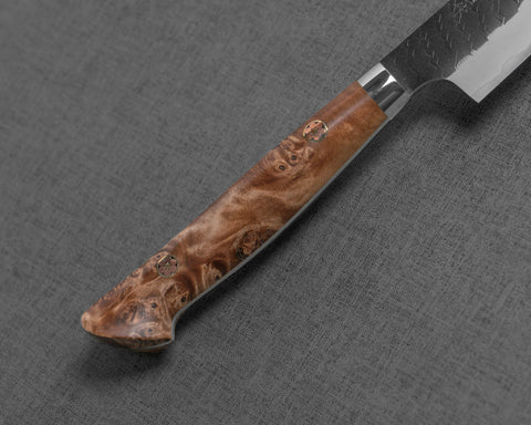 Nigara R2/SG2 Kurouchi Tsuchime 135mm Kiritsuke Petty with Maplewood Handle