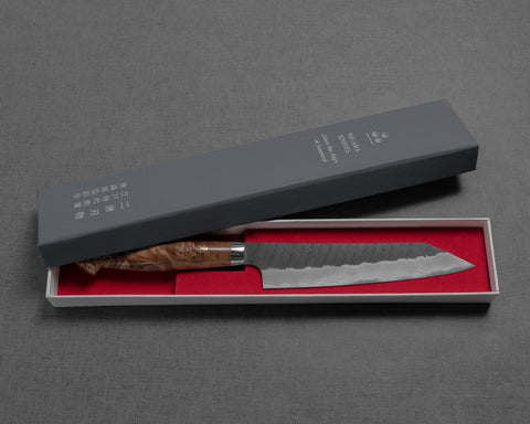 Nigara R2/SG2 Kurouchi Tsuchime 135mm Kiritsuke Petty with Maplewood Handle