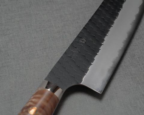 Nigara R2/SG2 Tsuchime Kurouchi 210mm Kiritsuke Gyuto with Maplewood Handle