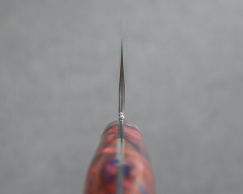 Nigara R2/SG2 Matt Migaki Tsuchime 240mm Gyuto with Polished Mixed Marble Acrylic Handle