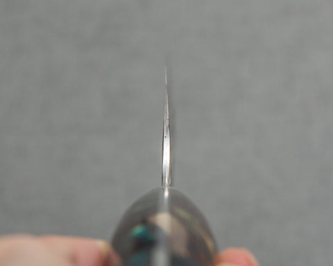 Nigara R2/SG2 Matt Migaki Tsuchime 240mm Gyuto with Polished Aurora and Tigereye Acrylic Handle