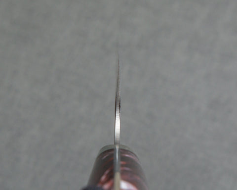 Nigara R2/SG2 Matt Migaki Tsuchime 165mm Kiritsuke Nakiri with Polished Flowing Scarlet Marble Acrylic Handle