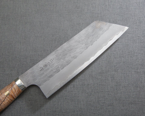 Nigara R2/SG2 Matt Migaki Tsuchime 165mm Kiritsuke Nakiri with Stabilized Wood Handle