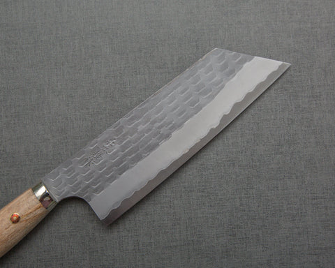 Nigara R2/SG2 Matt Migaki Tsuchime 165mm Kiritsuke Nakiri with Stabilized Wood Handle