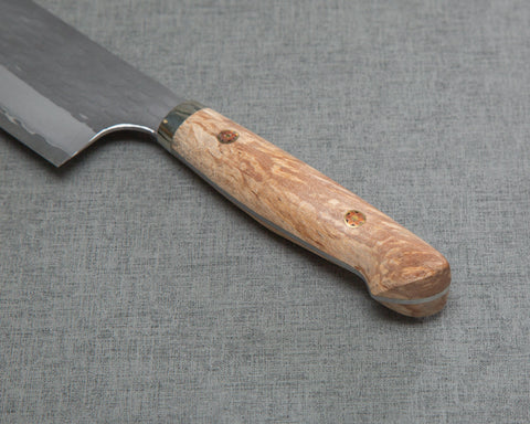 Nigara R2/SG2 Matt Migaki Tsuchime 165mm Kiritsuke Nakiri with Stabilized Wood Handle