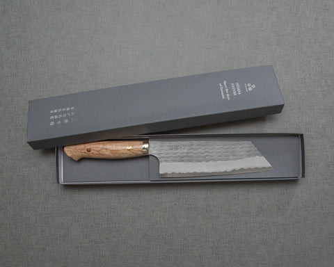 Nigara R2/SG2 Matt Migaki Tsuchime 165mm Kiritsuke Nakiri with Stabilized Wood Handle