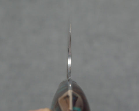 Nigara R2/SG2 Matt Migaki Tsuchime 165mm Kiritsuke Nakiri with Polished Scorodite Acrylic Handle