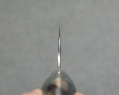 Nigara R2/SG2 Matt Migaki Tsuchime 165mm Kiritsuke Nakiri with Polished Hawk's Eye Acrylic Handle