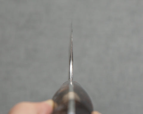 Nigara R2/SG2 Matt Migaki Tsuchime 165mm Kiritsuke Nakiri with Polished Brown Marble Acrylic Handle