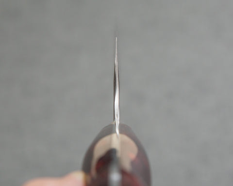 Nigara R2/SG2 Matt Migaki Tsuchime 165mm Kiritsuke Nakiri with Polished Ruby Acrylic Handle