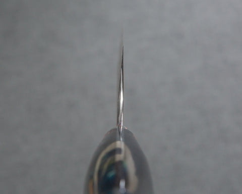 Nigara R2/SG2 Matt Migaki Tsuchime 210mm Kiritsuke Gyuto with Polished Twilight Blue Acrylic Handle