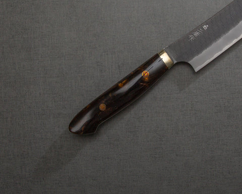 Nigara R2/SG2 Tsuchime Kurouchi 270mm Sakimaru Sujihiki with Polished Bronzite Acrylic Handle