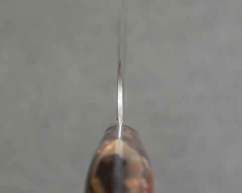 Nigara R2/SG2 Tsuchime Kurouchi 270mm Sakimaru Sujihiki with Polished Bronzite Acrylic Handle