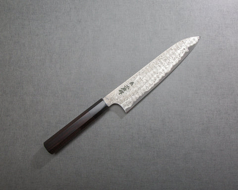 Nigara "Anmon" SRS-13 Kurosome Damascus 210mm Gyuto with Ebony Buffalo Horn Handle