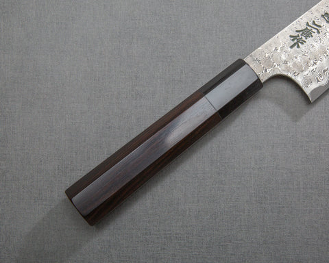 Nigara "Anmon" SRS-13 Kurosome Damascus 210mm Gyuto with Ebony Buffalo Horn Handle