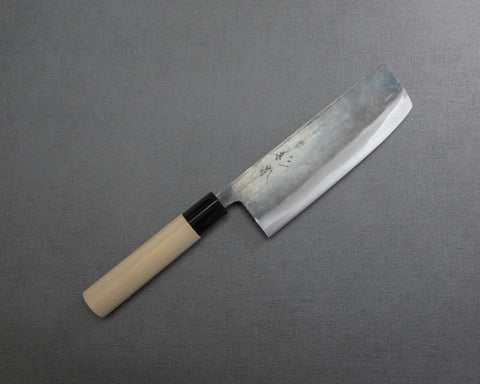 Sugimoto Carbon Steel Kurouchi Hon-Kasumi 165mm Nakiri