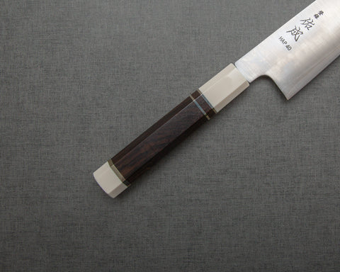 Sukenari HAP40 210mm Kiritsuke Gyuto with Ebony Triple-Ginmaki Handle